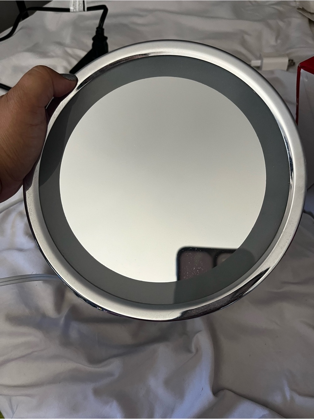 Silver LED Lighted Mirror
